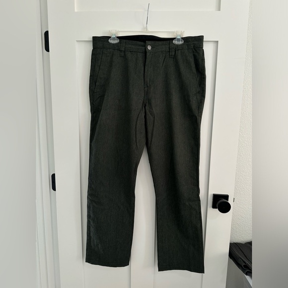 Volcom Men's Size 34 Flat Front Chino Pants Dark Gray Marl Casual Workwear - Picture 1 of 10
